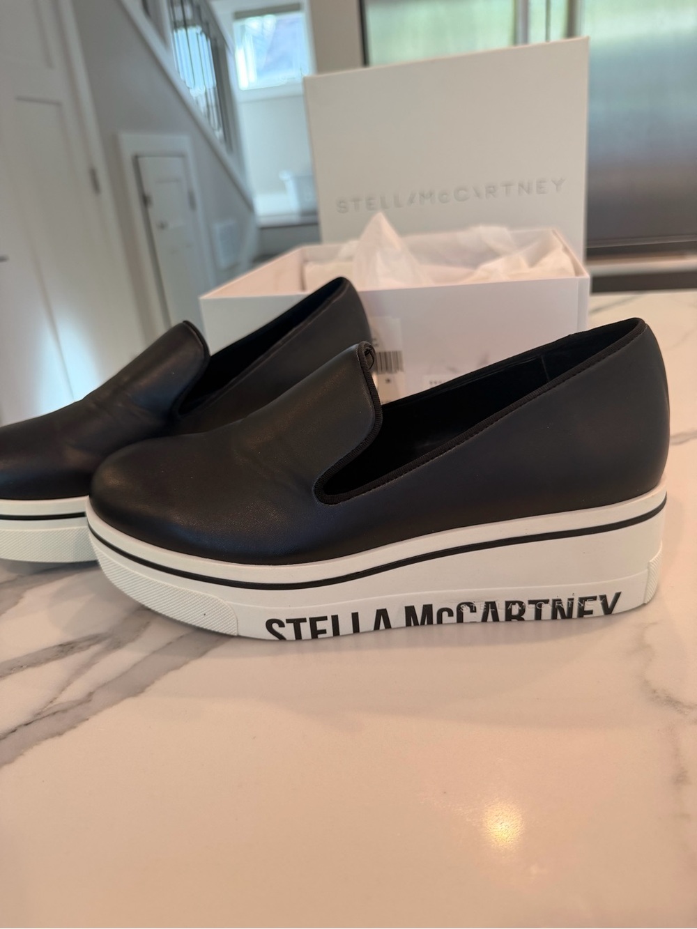 Stella McCartney Black Slip-On Loafers for Men